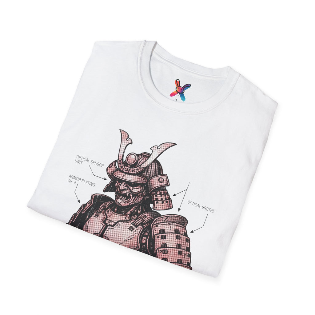 Project Bushido T-Shirt — Mecha Samurai Blueprint Tee