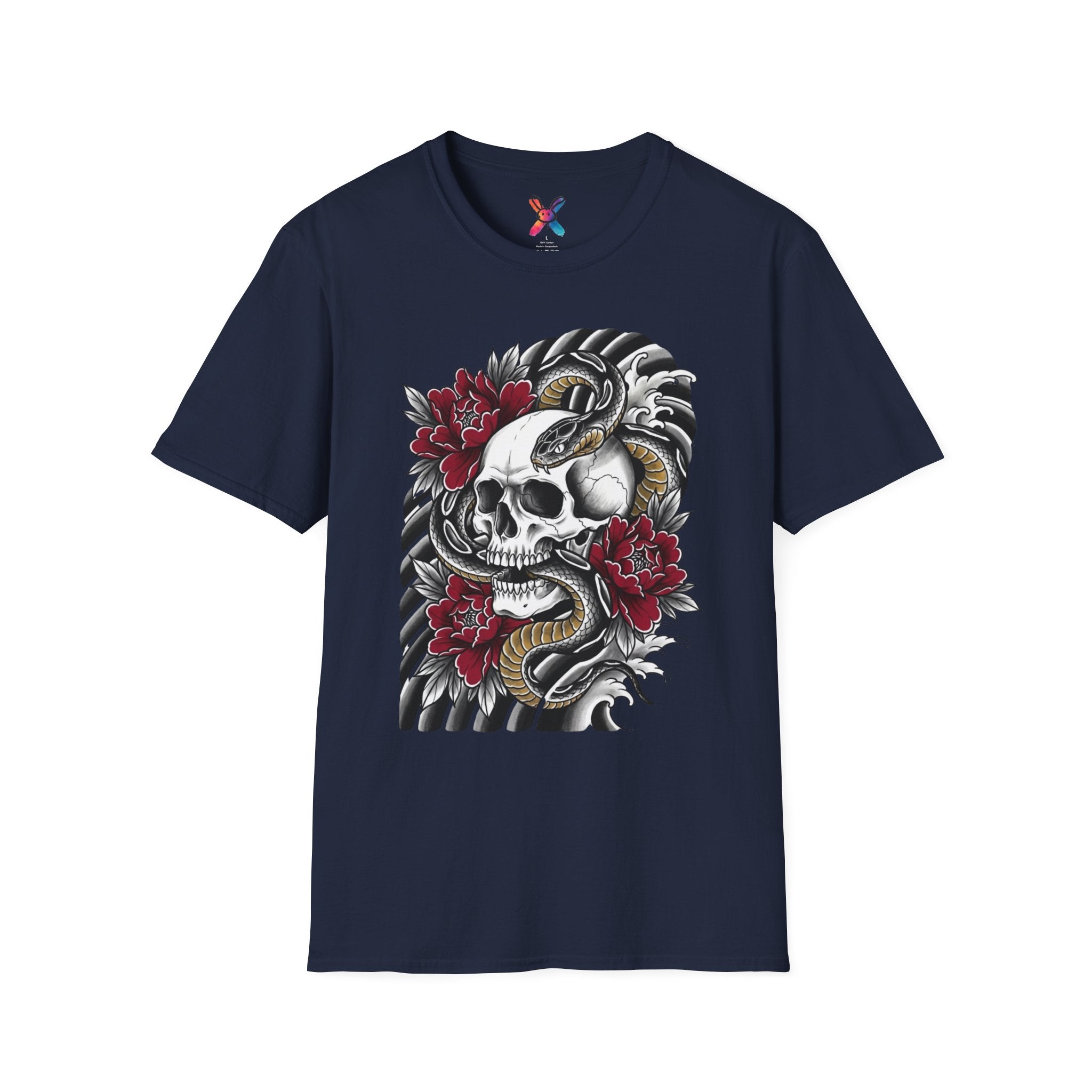 Serpent Skull T-Shirt — Irezumi Tattoo Graphic Tee