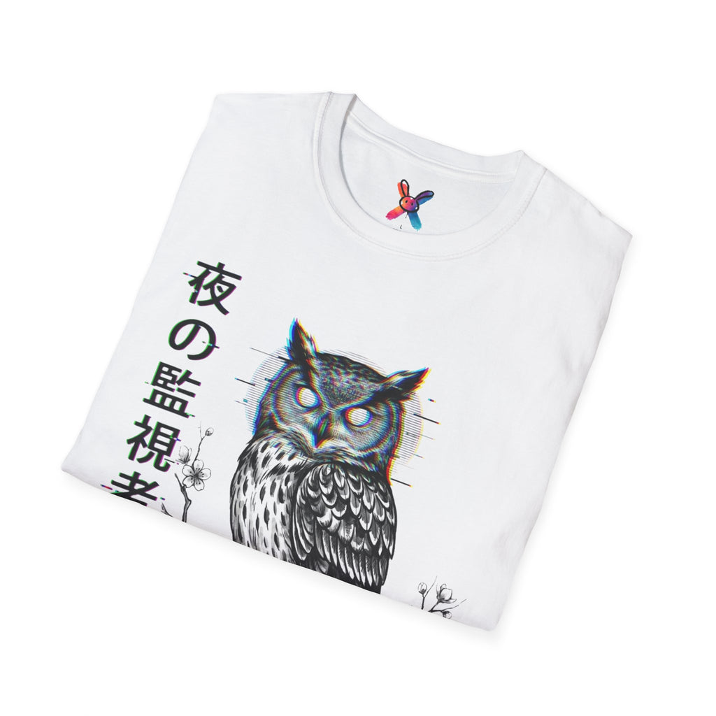 Nocturnal Glitch T-Shirt — Cyber Owl Graphic Tee