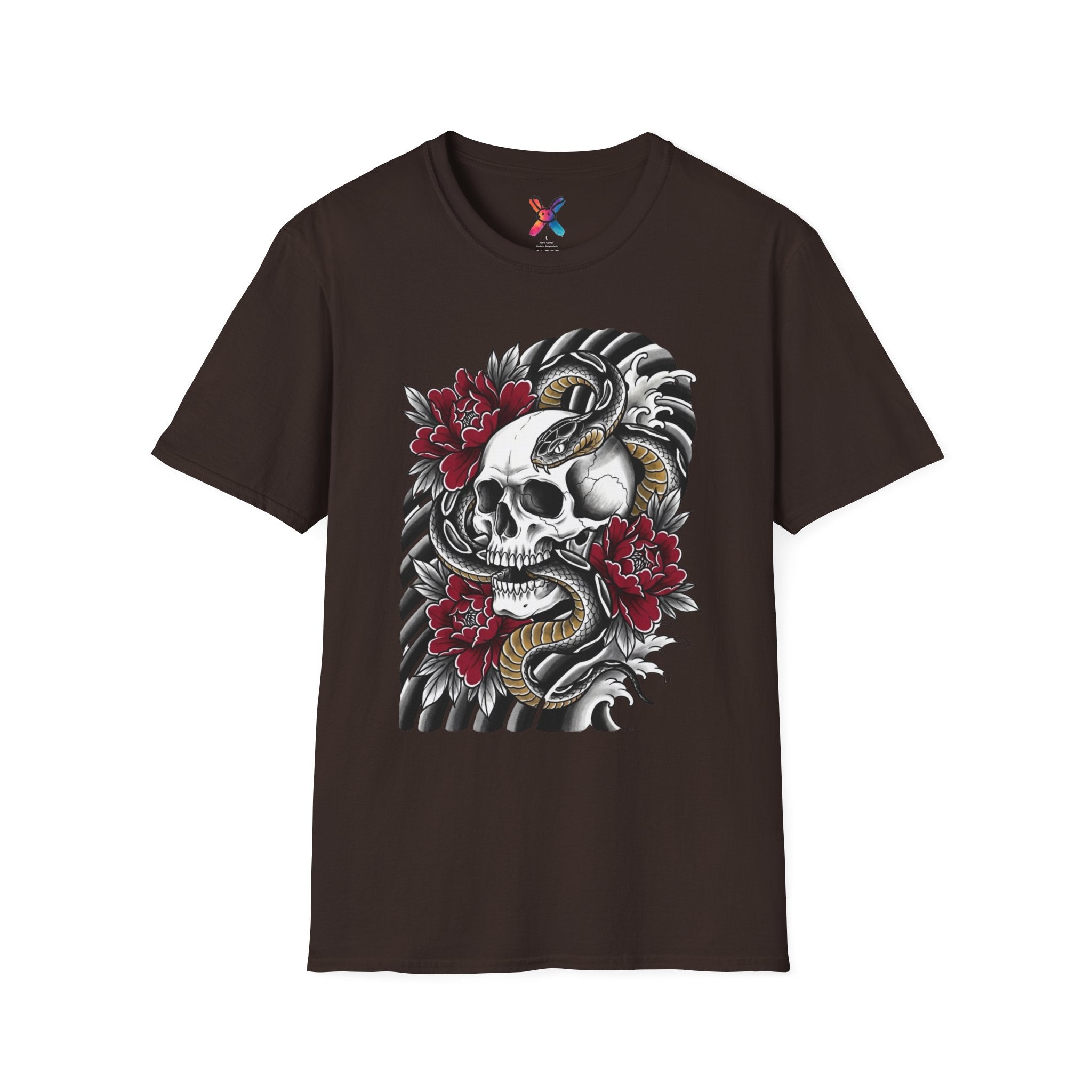 Serpent Skull T-Shirt — Irezumi Tattoo Graphic Tee