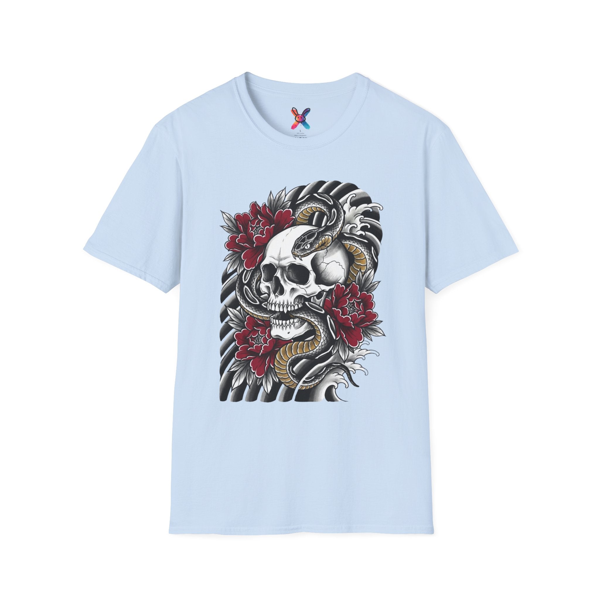 Serpent Skull T-Shirt — Irezumi Tattoo Graphic Tee