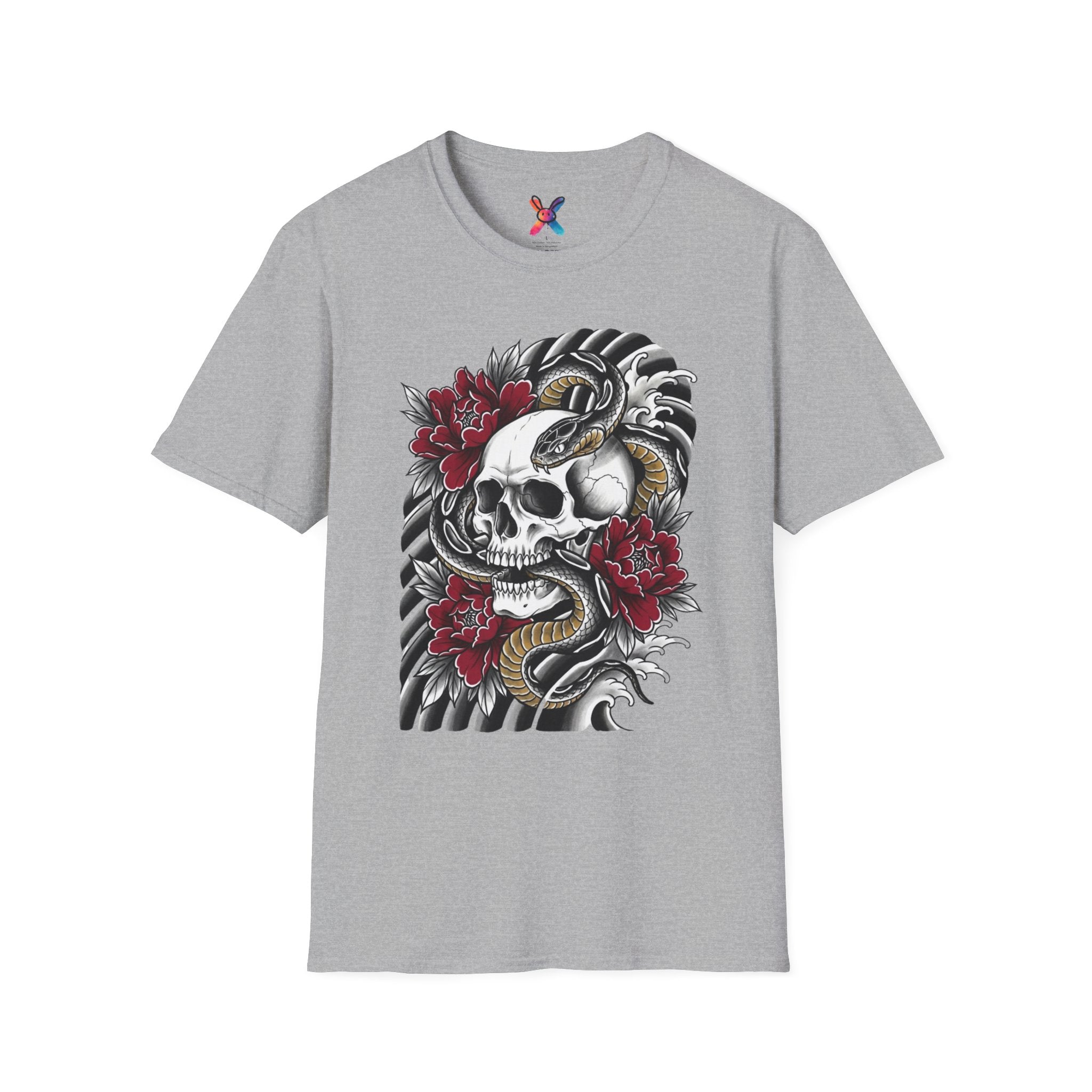 Serpent Skull T-Shirt — Irezumi Tattoo Graphic Tee