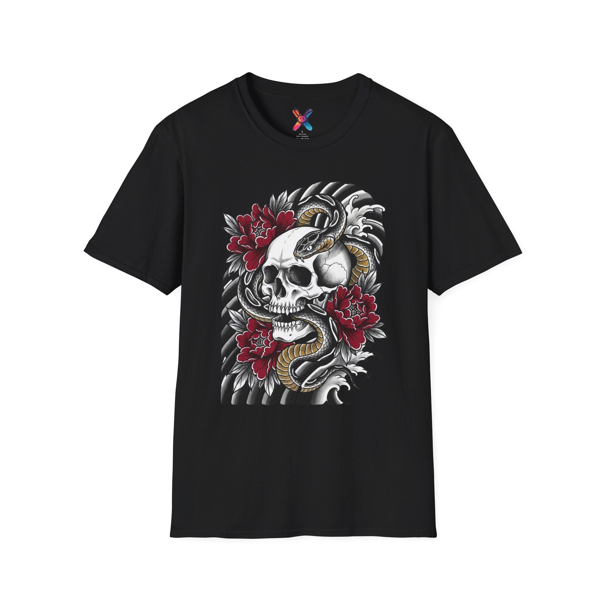 Serpent Skull T-Shirt — Irezumi Tattoo Graphic Tee