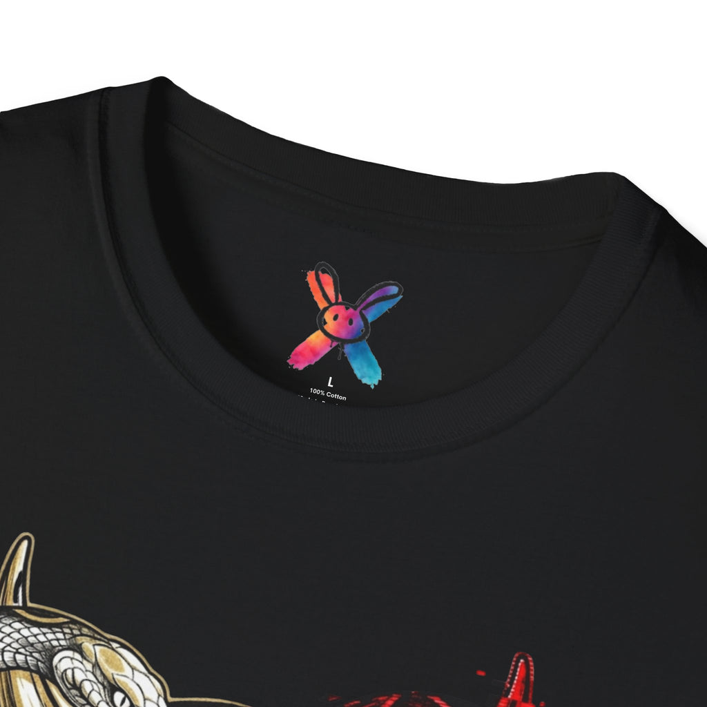 Cyber Oni T-Shirt — Split Glitch Demon Graphic Tee