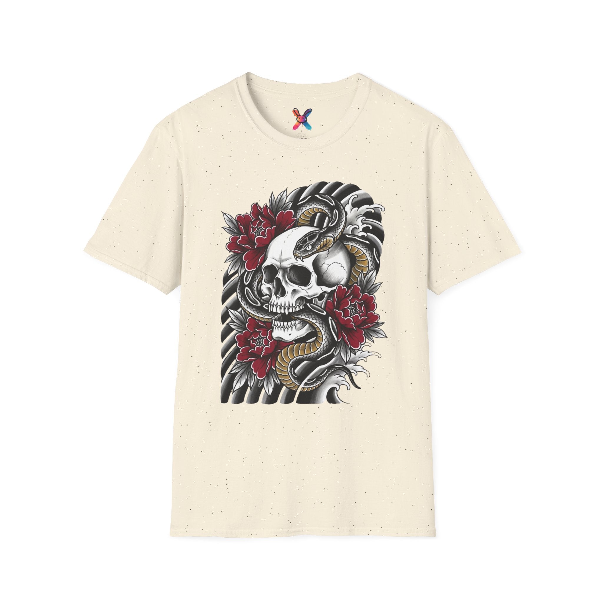 Serpent Skull T-Shirt — Irezumi Tattoo Graphic Tee