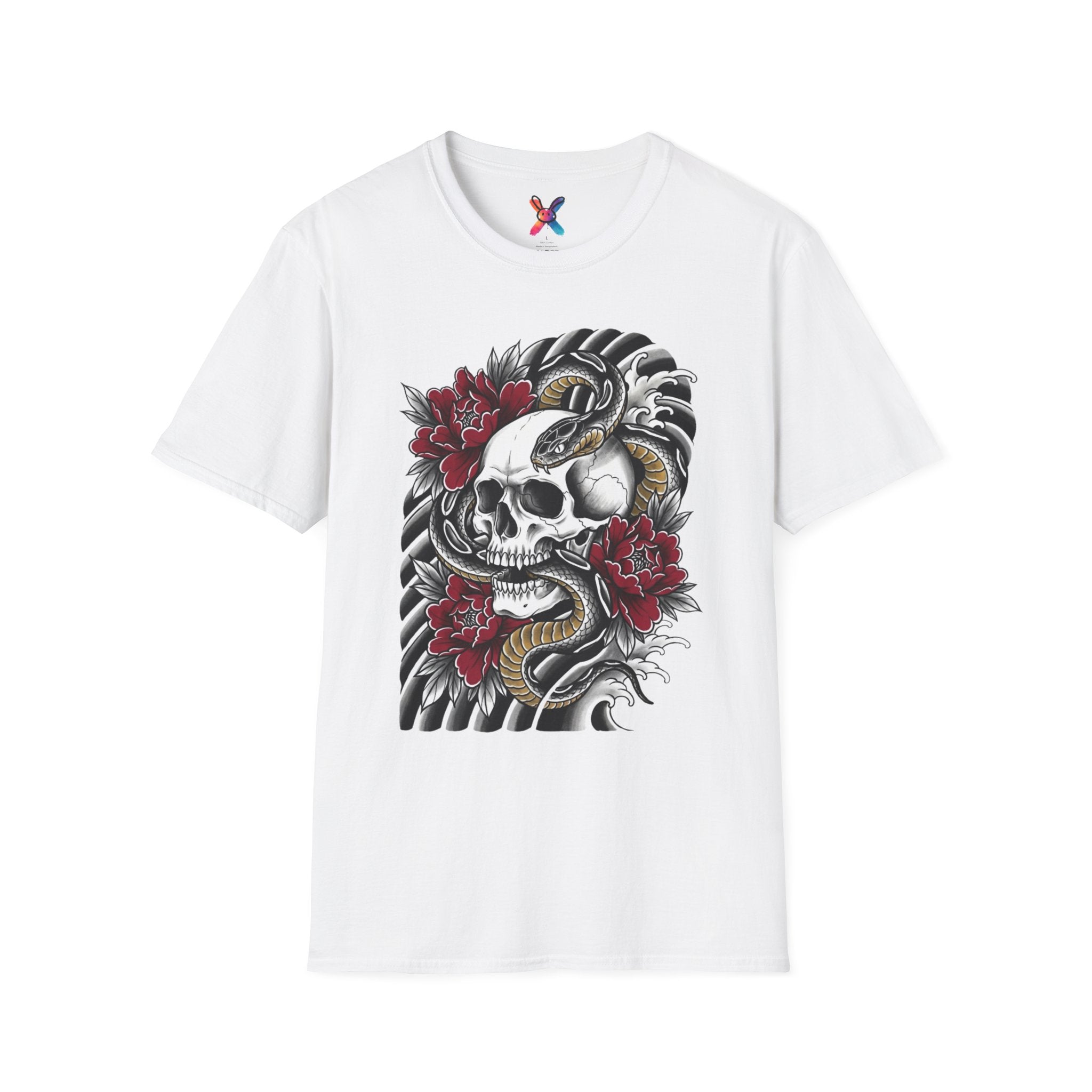 Serpent Skull T-Shirt — Irezumi Tattoo Graphic Tee